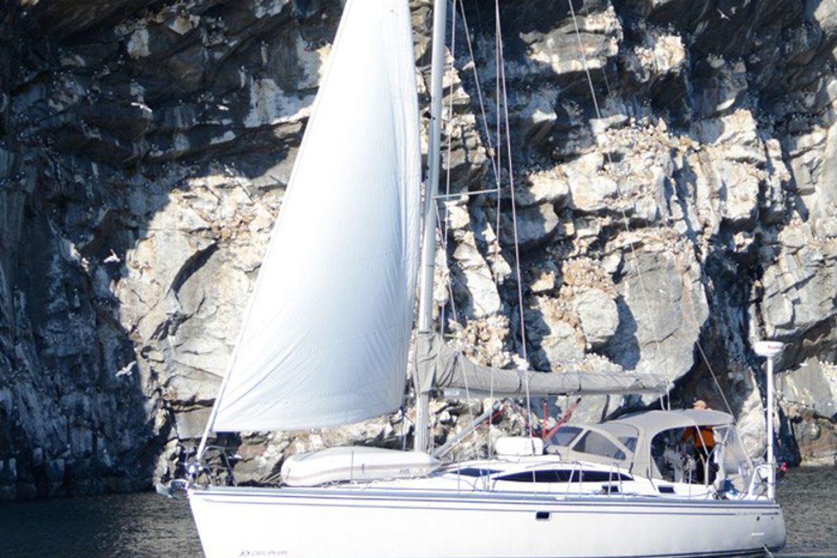 Exterior view of Klara, a Delphia Yachts Delphia 40 sailboat at Harstad, Norway