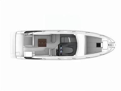 Floor plan of Speed2, a Beneteau Gran Turismo 36 motorboat at Grad Pula, Croatia