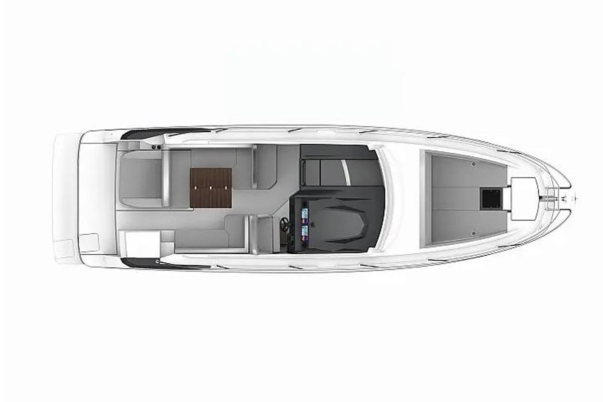 Floor plan of Speed2, a Beneteau Gran Turismo 36 motorboat at Grad Pula, Croatia