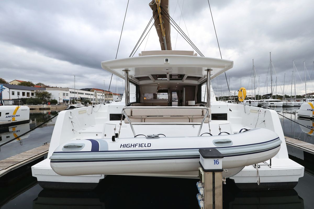 Exterior view of Apollo, a Bali 4.4 catamaran at Općina Rogoznica, Croatia