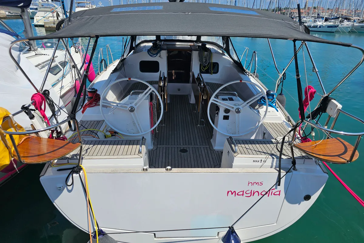 HMS Magnolia, a Elan Impression 45.1 sailboat at Izola / Isola, Slovenia