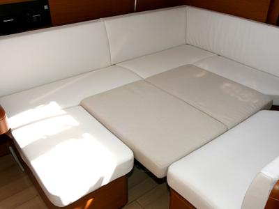 Galley of Perla, a Jeanneau Sun Odyssey 479 sailboat at Punat, Croatia