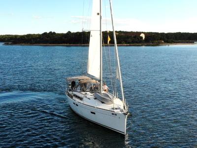 Salon of Perla, a Jeanneau Sun Odyssey 479 sailboat at Punat, Croatia