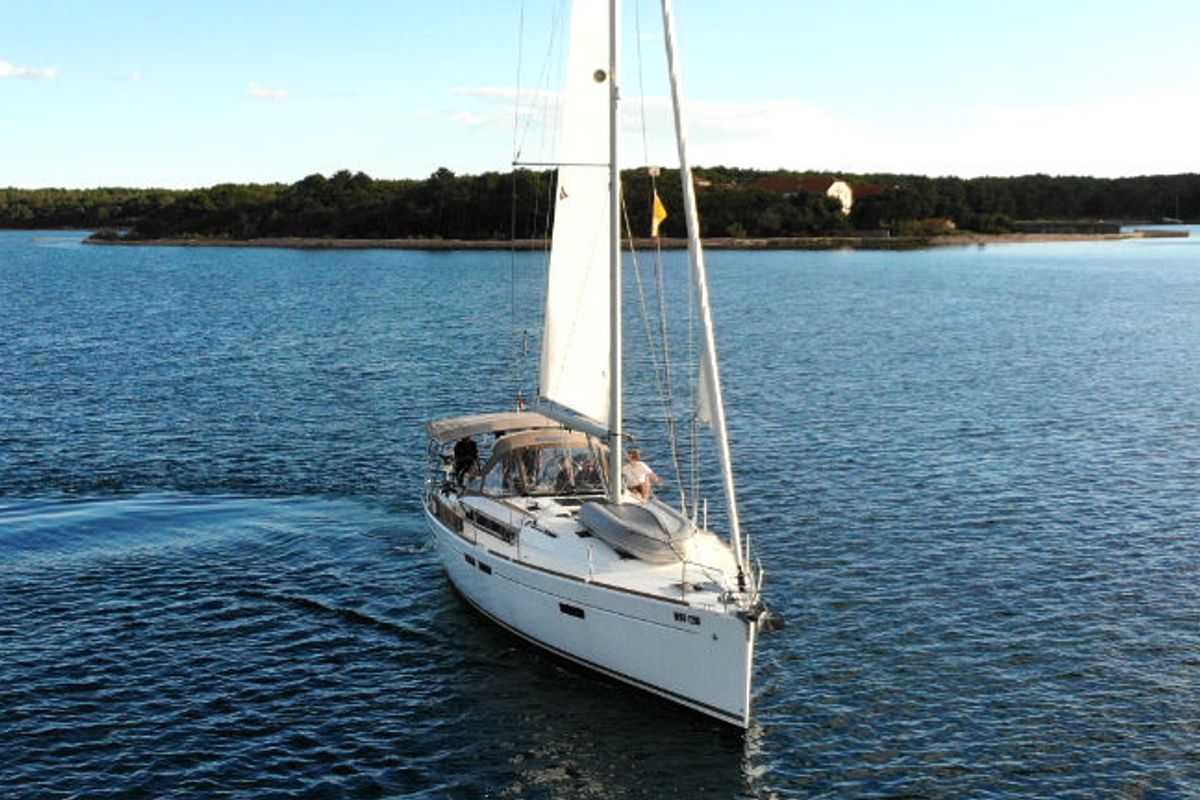 Salon of Perla, a Jeanneau Sun Odyssey 479 sailboat at Punat, Croatia