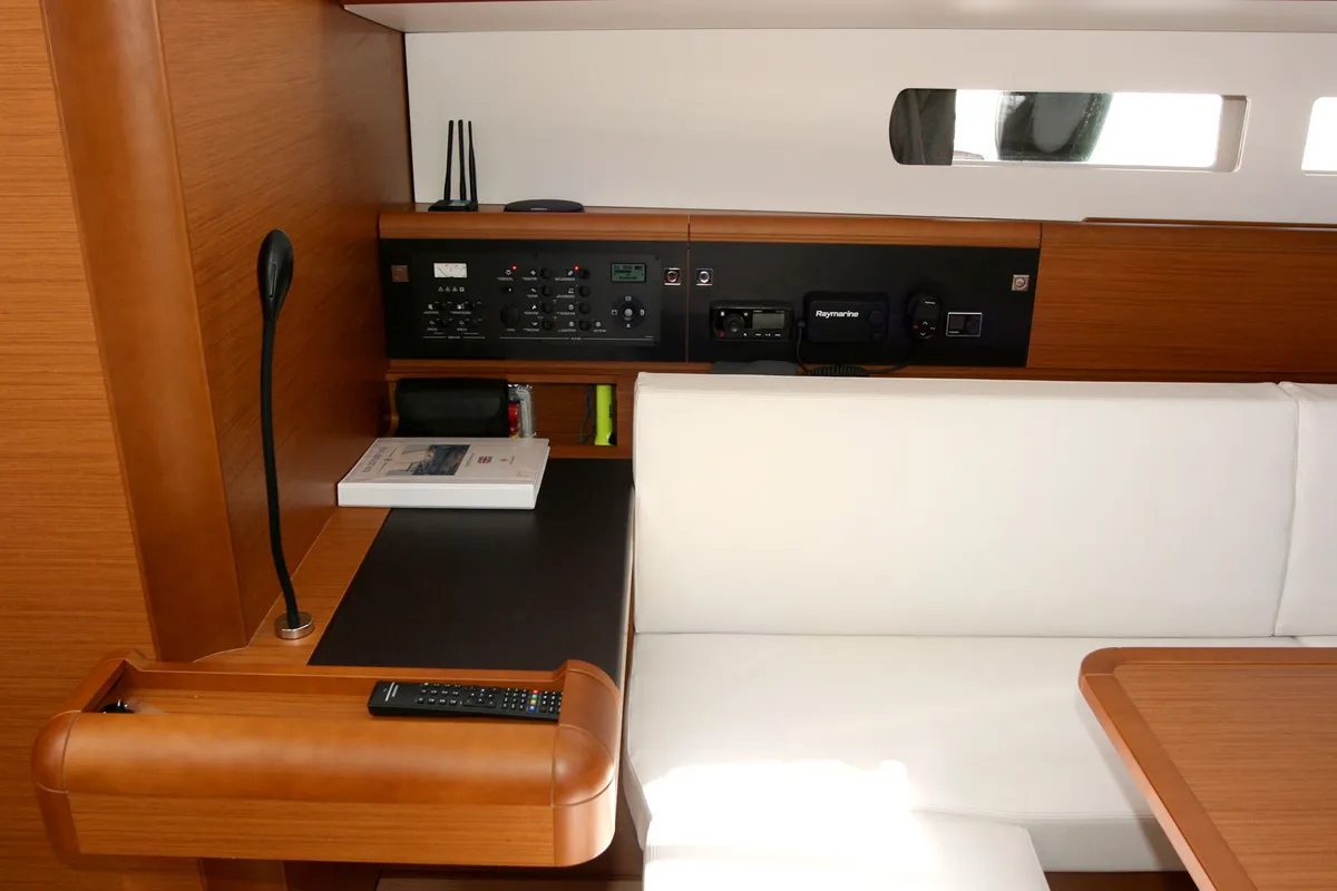 Cabin on Perla, a Jeanneau Sun Odyssey 479 sailboat at Punat, Croatia