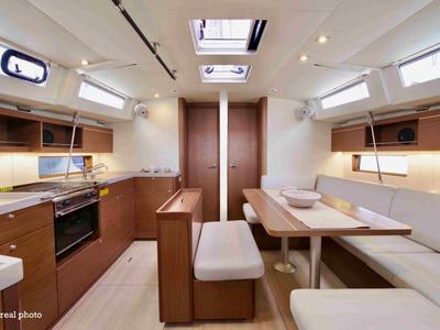 Galley of Ludi, a Beneteau Oceanis 46.1 sailboat at Castellammare di Stabia, Italy