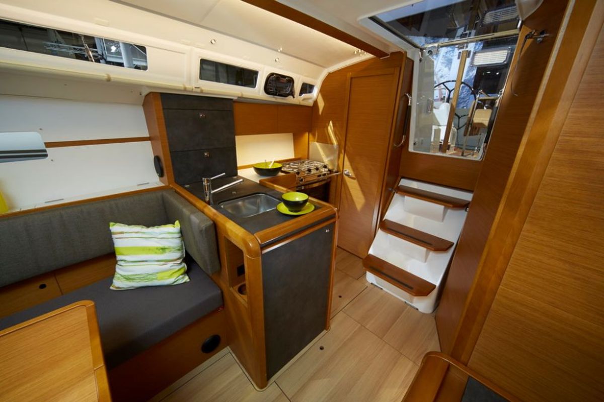 Mia, a Jeanneau Sun Odyssey 349 sailboat at Punat, Croatia