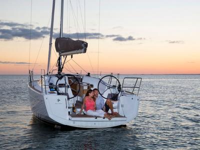Mia, a Jeanneau Sun Odyssey 349 sailboat at Punat, Croatia