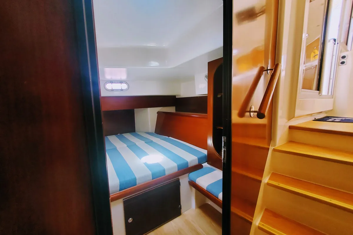 Cabin on Sampei, a Fountaine Pajot Lavezzi 40 catamaran at Izola / Isola, Slovenia