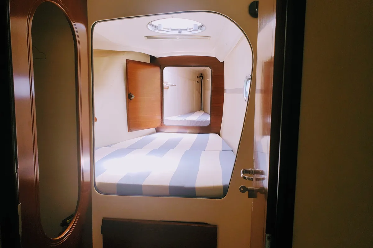 Cabin on Sampei, a Fountaine Pajot Lavezzi 40 catamaran at Izola / Isola, Slovenia