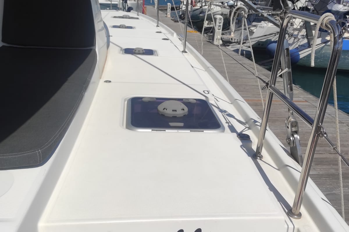 Exterior view of LA MAR, a Lagoon 42 catamaran at Municipal Unit of Lefkada, Greece