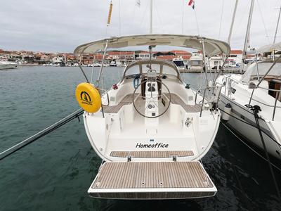 Cockpit of Homeoffice, a Bavaria Cruiser 33 sailboat at Grad Vodice, Croatia