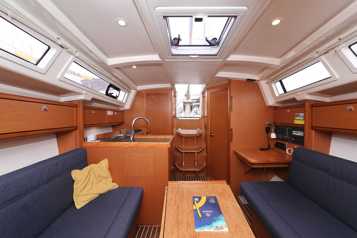 Cabin on Homeoffice, a Bavaria Cruiser 33 sailboat at Grad Vodice, Croatia