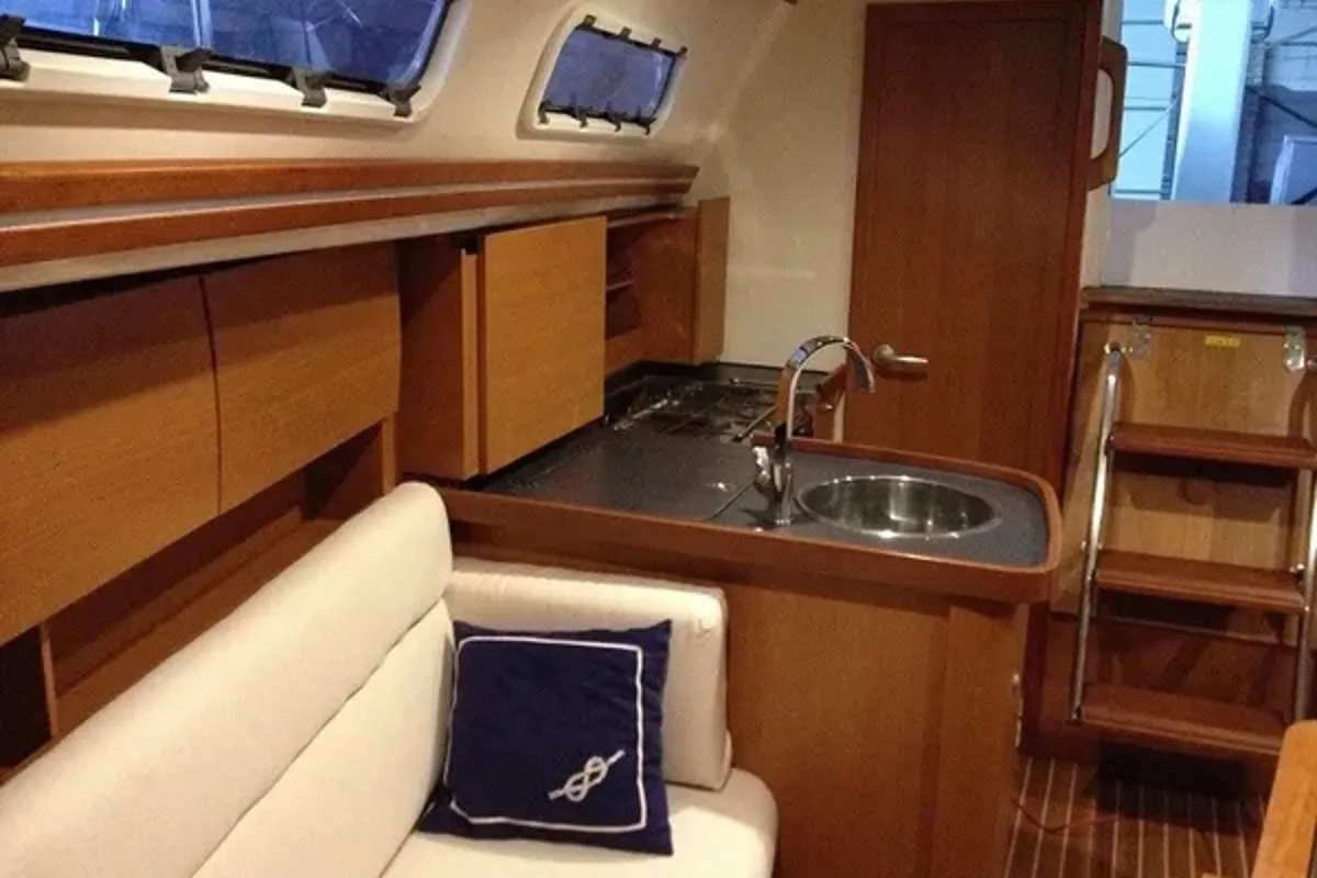 Galley of Eliza, a Hanse Yachts Hanse 325 sailboat at Tallinn, Estonia