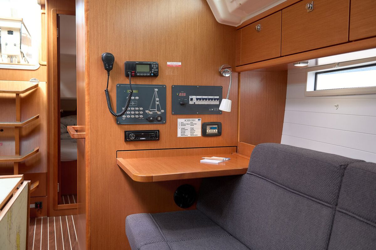 Salon of Toni, a Bavaria Cruiser 37 sailboat at Grad Trogir, Croatia
