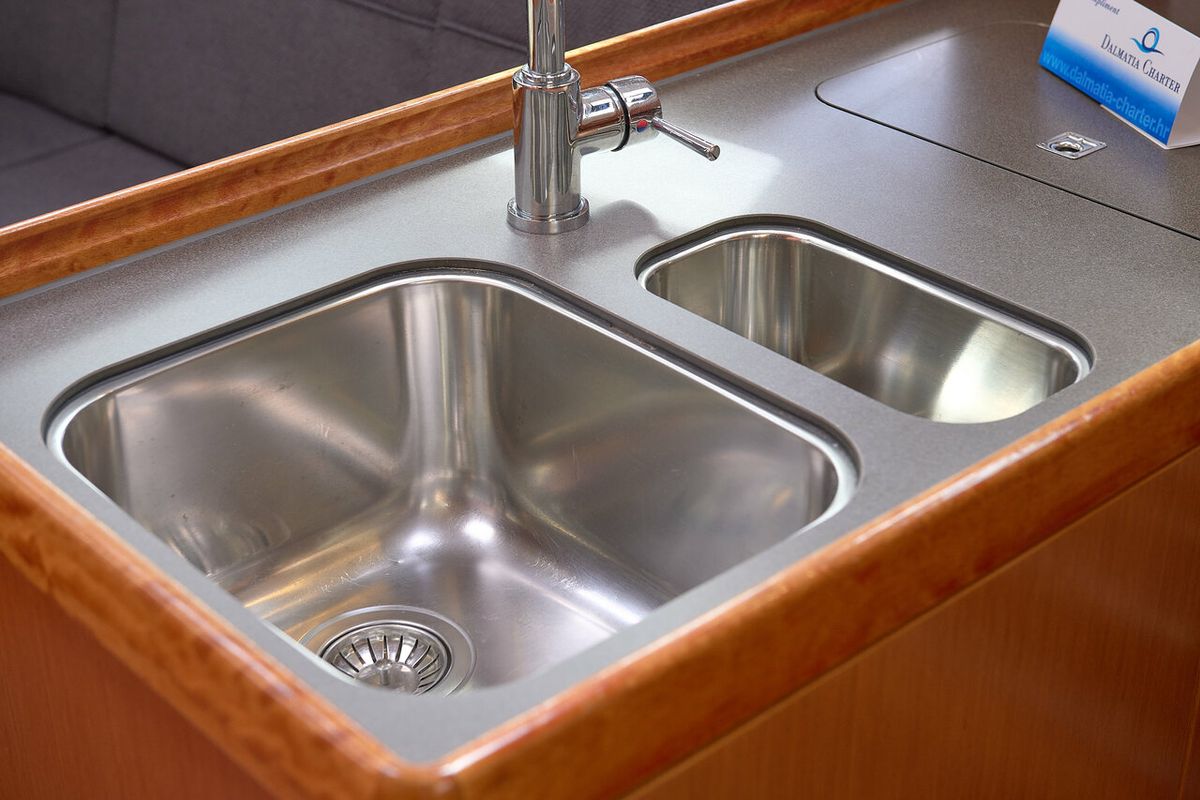 Galley of Toni, a Bavaria Cruiser 37 sailboat at Grad Trogir, Croatia