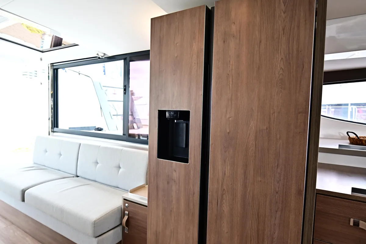 Galley of Agatirno, a Bali 4.8 catamaran at Salerno, Italy