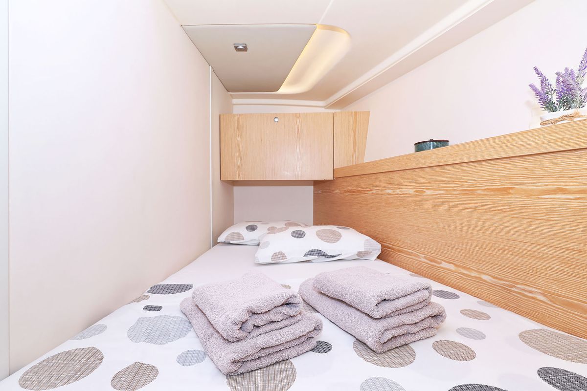 Cabin on Lorelei, a Hanse Yachts Hanse 455 sailboat at Grad Kaštela, Croatia