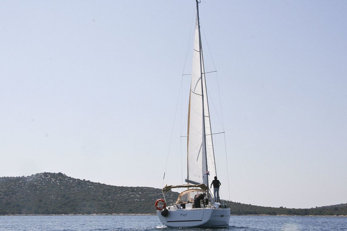Exterior view of Stella, a Dufour 412 GL sailboat at Grad Pula, Croatia