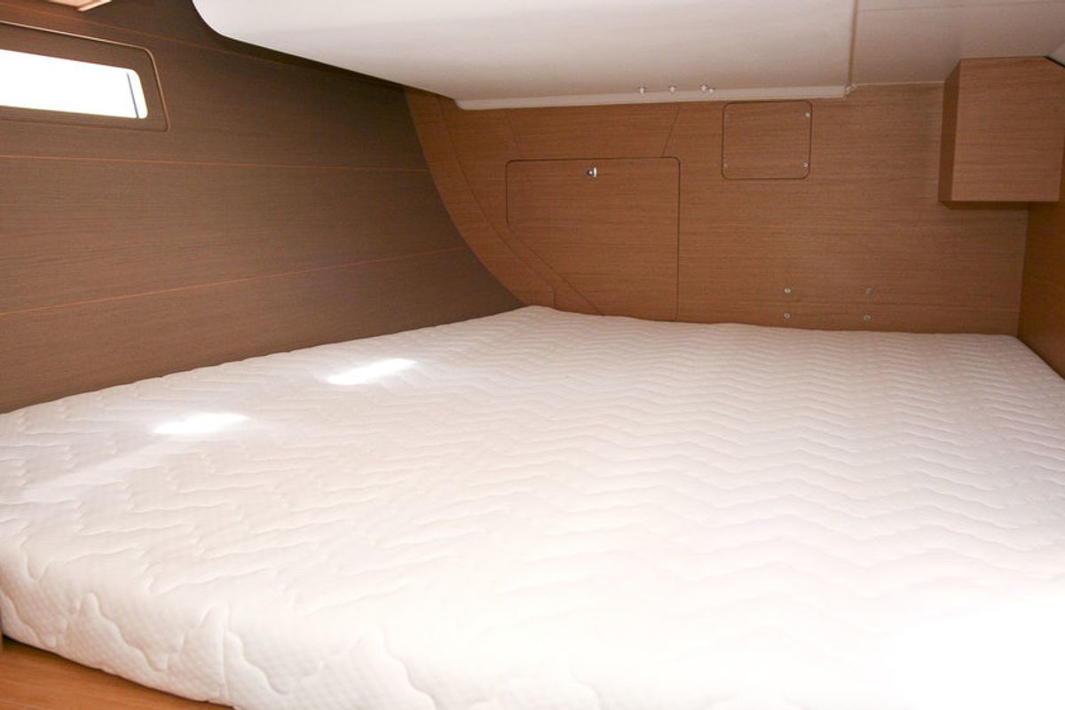 Cabin on Stella, a Dufour 412 GL sailboat at Grad Pula, Croatia
