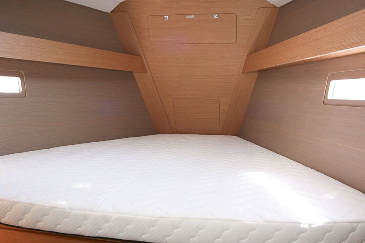 Cabin on Stella, a Dufour 412 GL sailboat at Grad Pula, Croatia