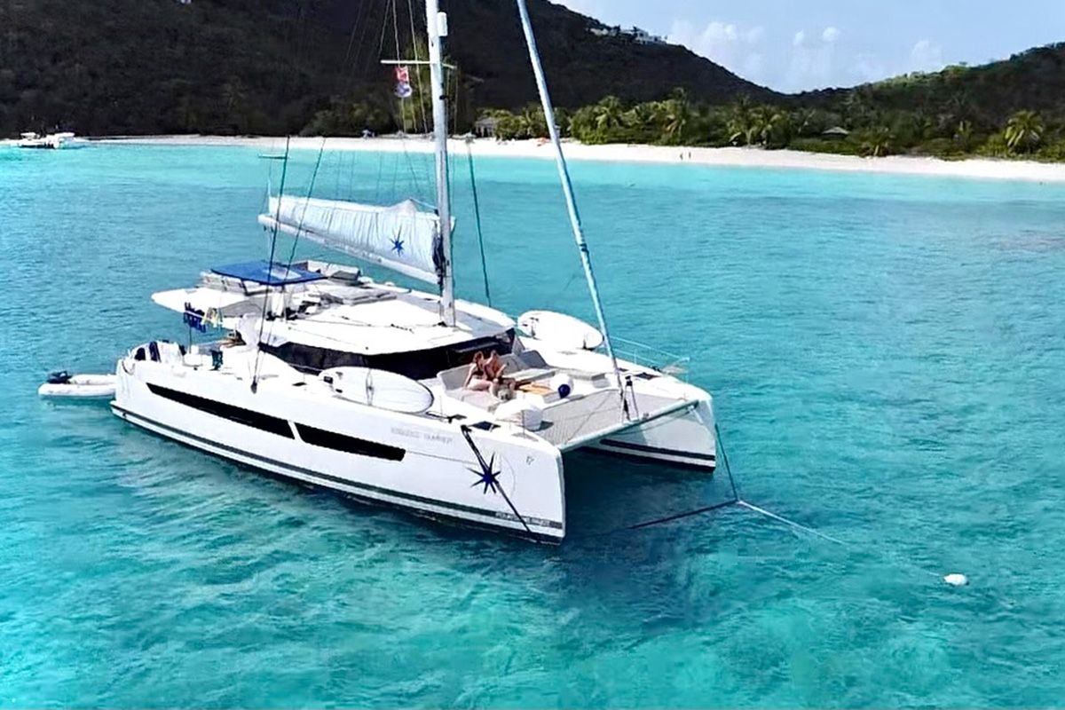 Endless Summer, a Fountaine Pajot Aura 51 catamaran at Road Town, British Virgin Islands
