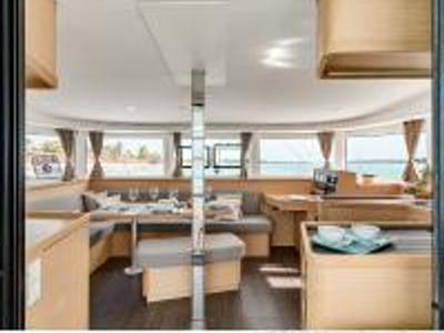 Salon of Nyami Nyami, a Lagoon 42 catamaran at Municipal Unit of Lefkada, Greece
