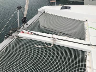 Deck of Nyami Nyami, a Lagoon 42 catamaran at Municipal Unit of Lefkada, Greece