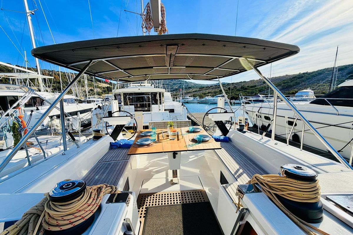 Suzie Q, a Dufour 530 sailboat at Primošten, Croatia