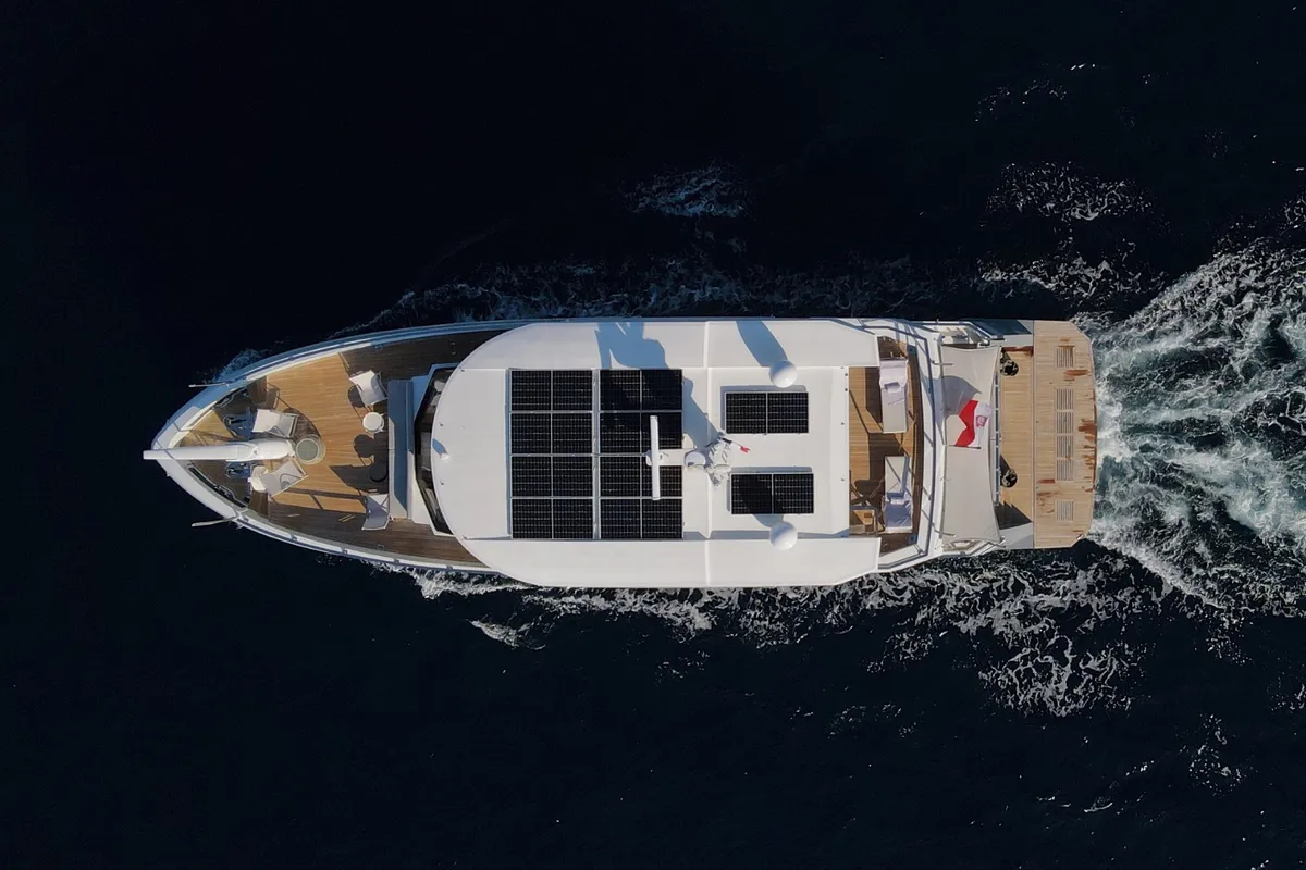 Ukiel, a Aegean Explorer M26 yacht at Olbia, Italy