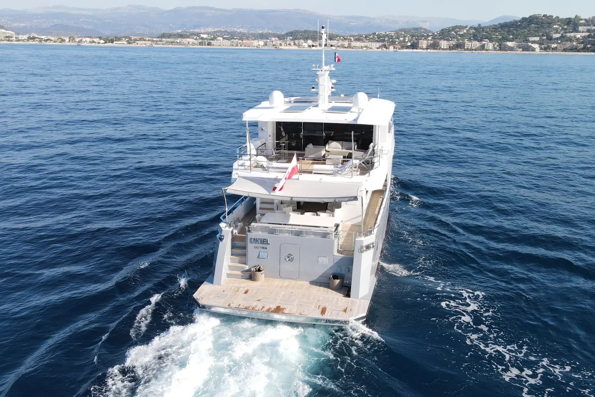 Ukiel, a Aegean Explorer M26 yacht at Olbia, Italy