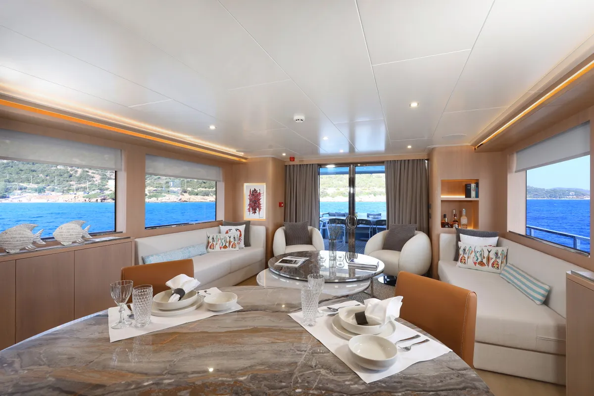 Ukiel, a Aegean Explorer M26 yacht at Olbia, Italy