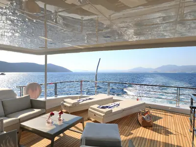 Ukiel, a Aegean Explorer M26 yacht at Olbia, Italy