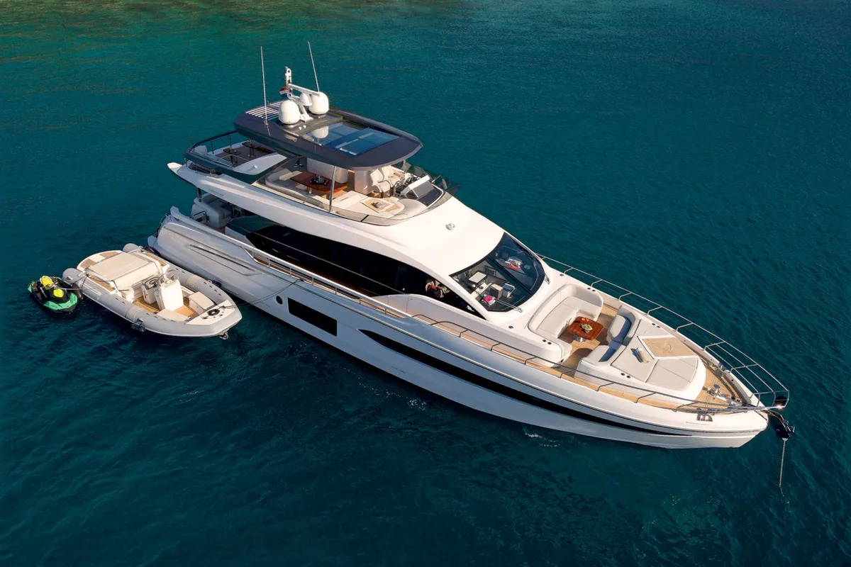 Head on OMR Group, a Azimut 78 Fly yacht at Podstrana - Miljevac, Croatia
