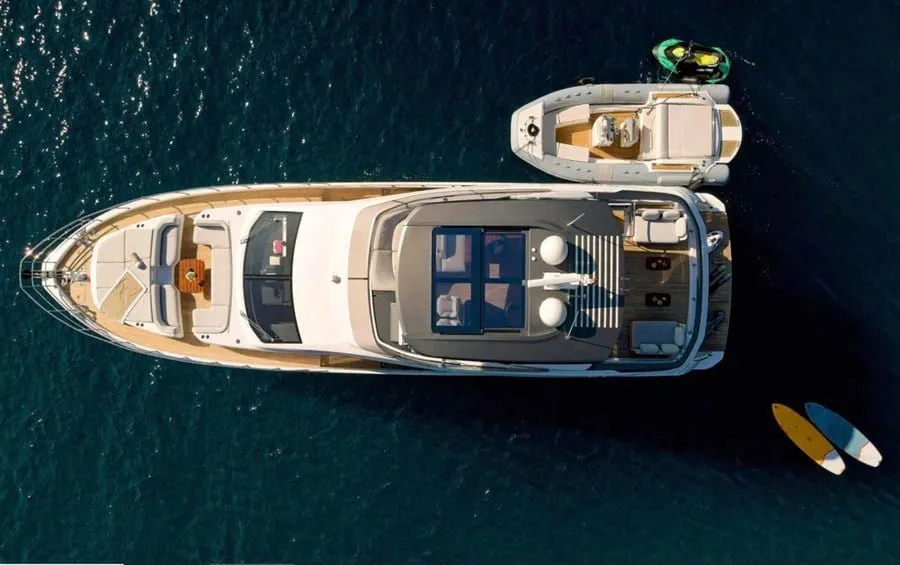 Exterior view of OMR Group, a Azimut 78 Fly yacht at Podstrana - Miljevac, Croatia