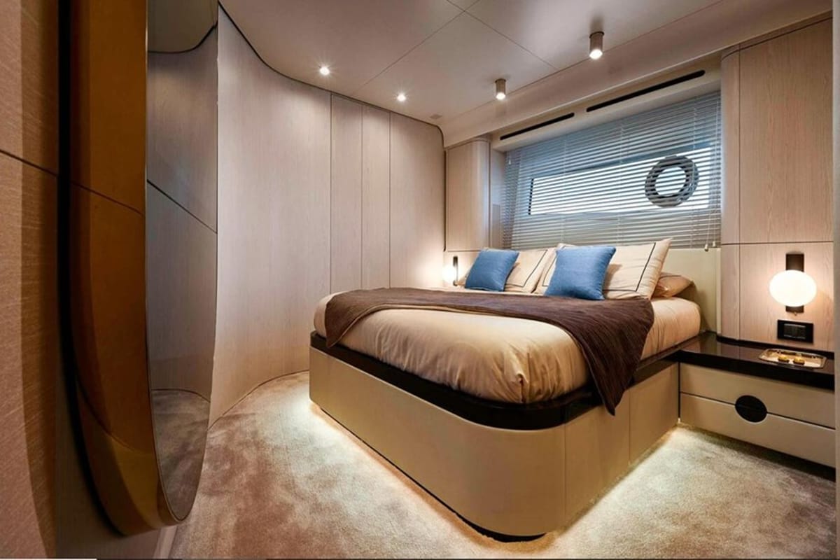 Deck of OMR Group, a Azimut 78 Fly yacht at Podstrana - Miljevac, Croatia