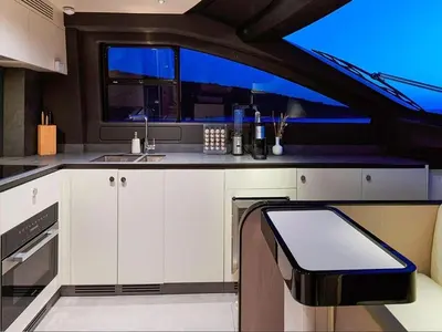 Galley of OMR Group, a Azimut 78 Fly yacht at Podstrana - Miljevac, Croatia