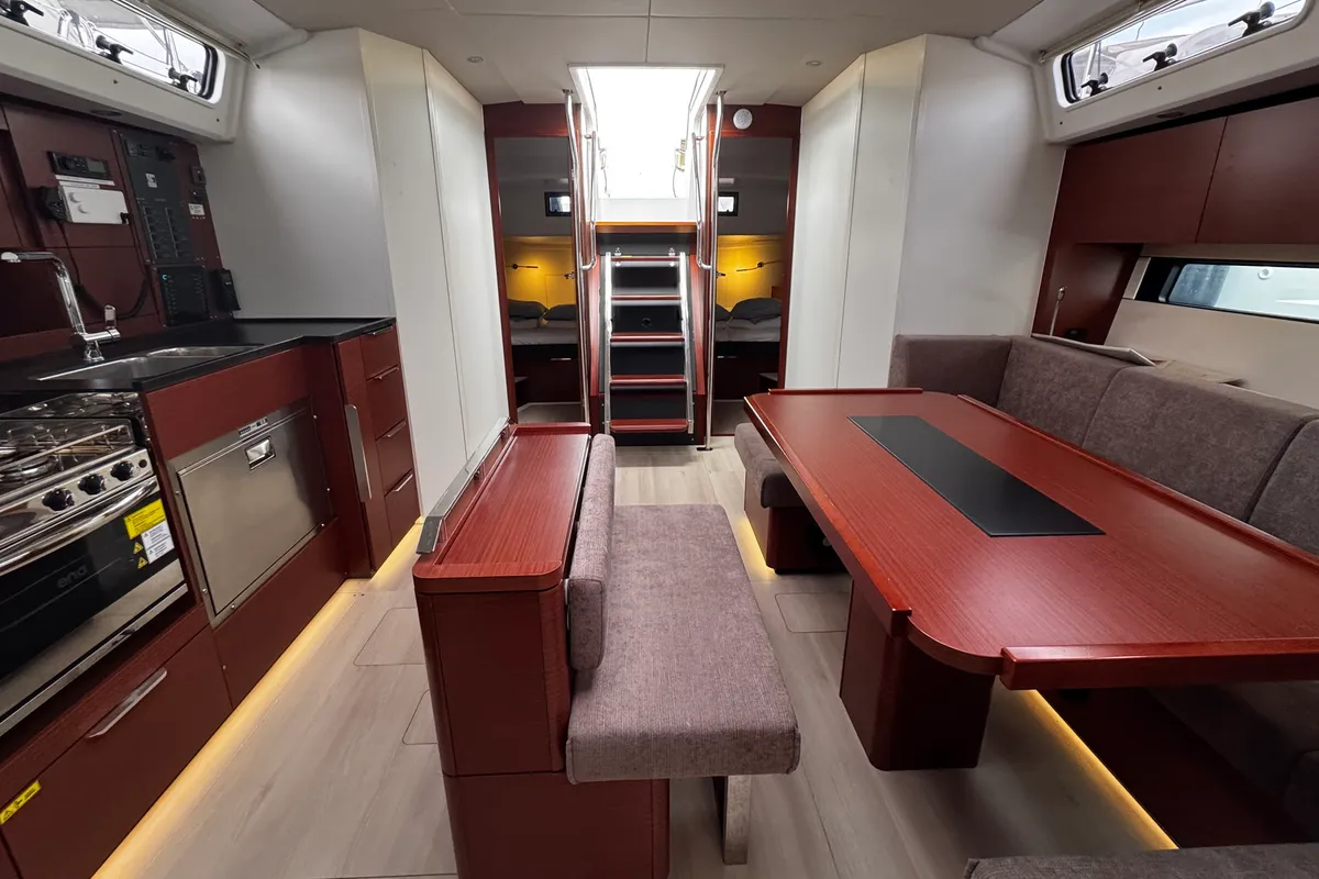 Salon of Venus, a Hanse Yachts Hanse 460 sailboat at Grad Biograd na Moru, Croatia