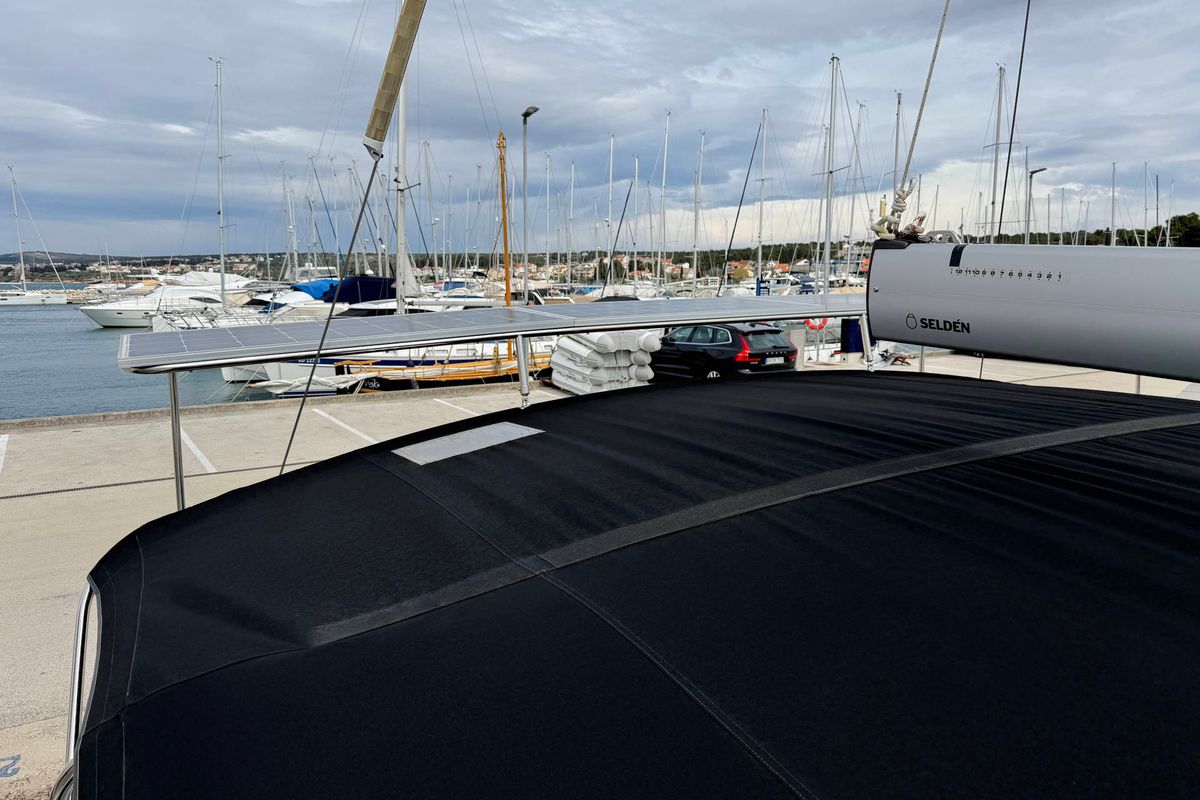 Deck of Venus, a Hanse Yachts Hanse 460 sailboat at Grad Biograd na Moru, Croatia