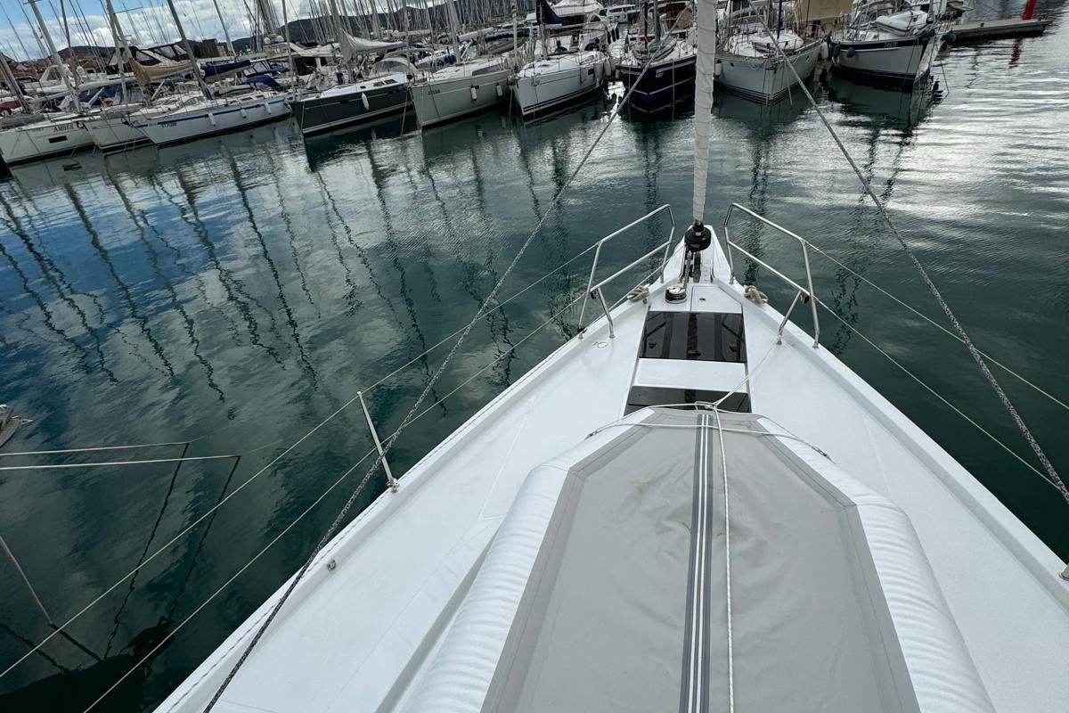Deck of Venus, a Hanse Yachts Hanse 460 sailboat at Grad Biograd na Moru, Croatia