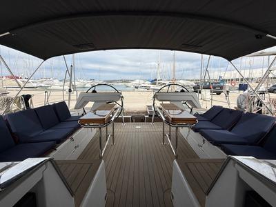Cockpit of Venus, a Hanse Yachts Hanse 460 sailboat at Grad Biograd na Moru, Croatia