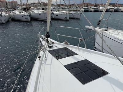 Deck of Venus, a Hanse Yachts Hanse 460 sailboat at Grad Biograd na Moru, Croatia
