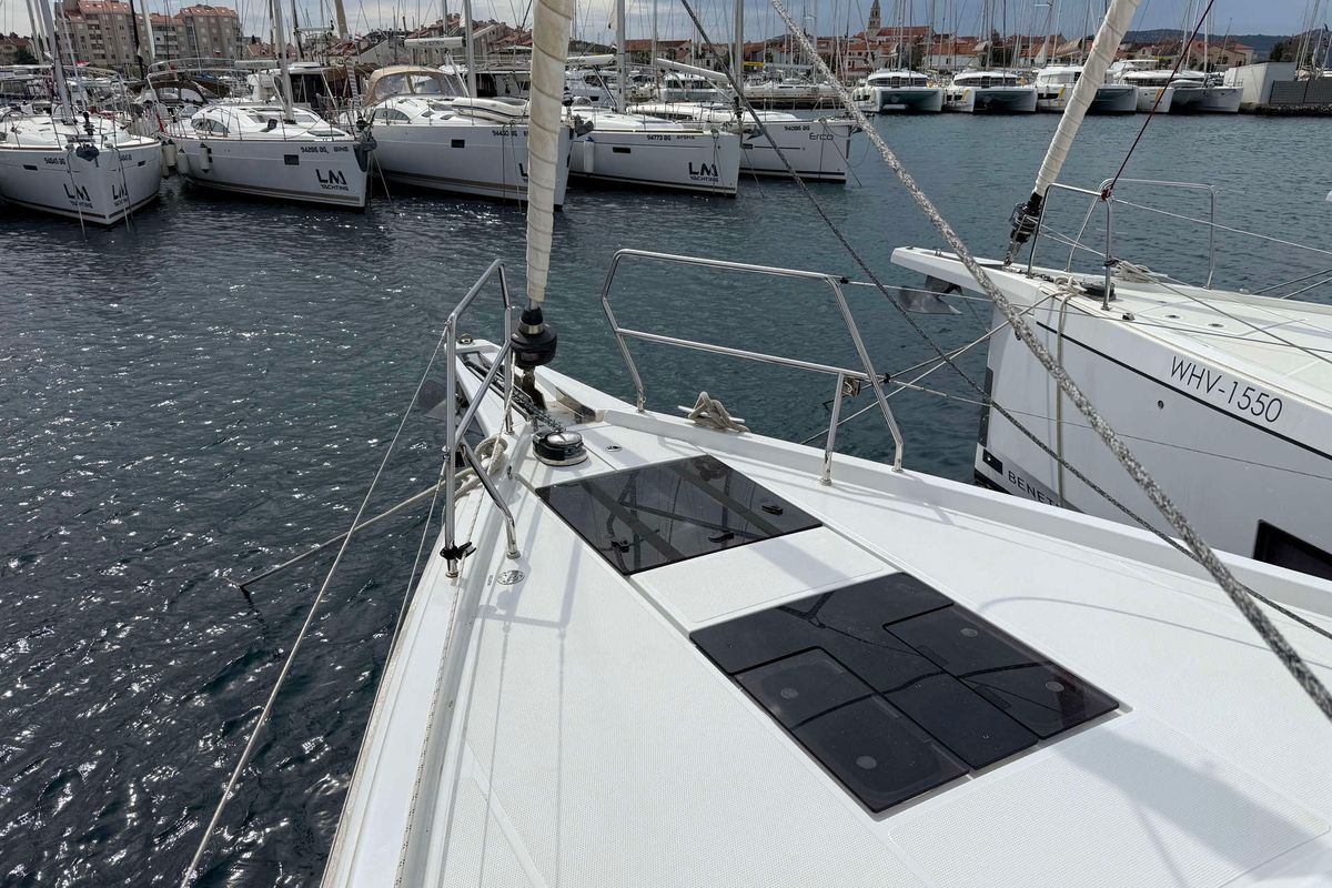 Deck of Venus, a Hanse Yachts Hanse 460 sailboat at Grad Biograd na Moru, Croatia
