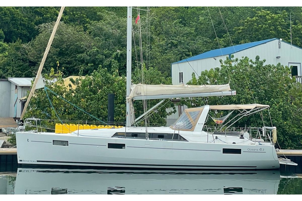 Exterior view of Simba, a Beneteau Oceanis 41.1 sailboat at Ibiza, Spain