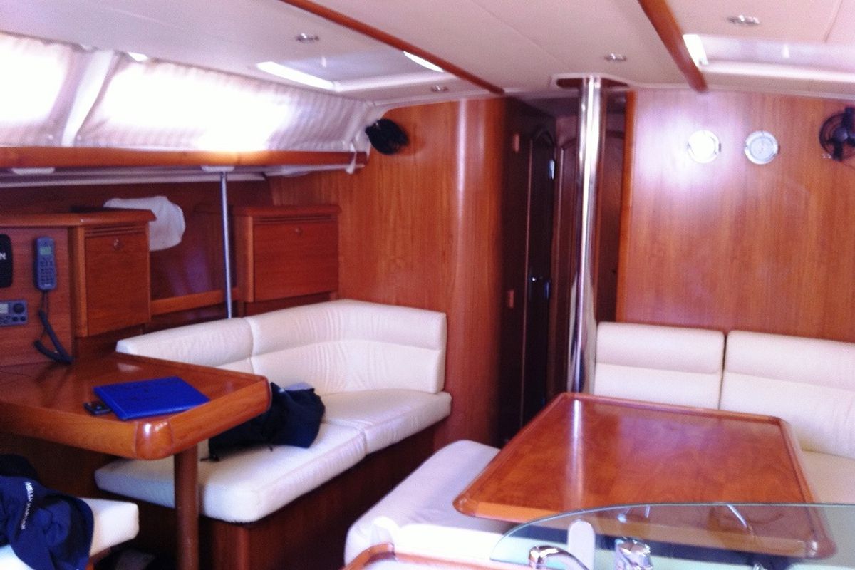 Penelope K, a Jeanneau Sun Odyssey 43 sailboat at Athens, Greece