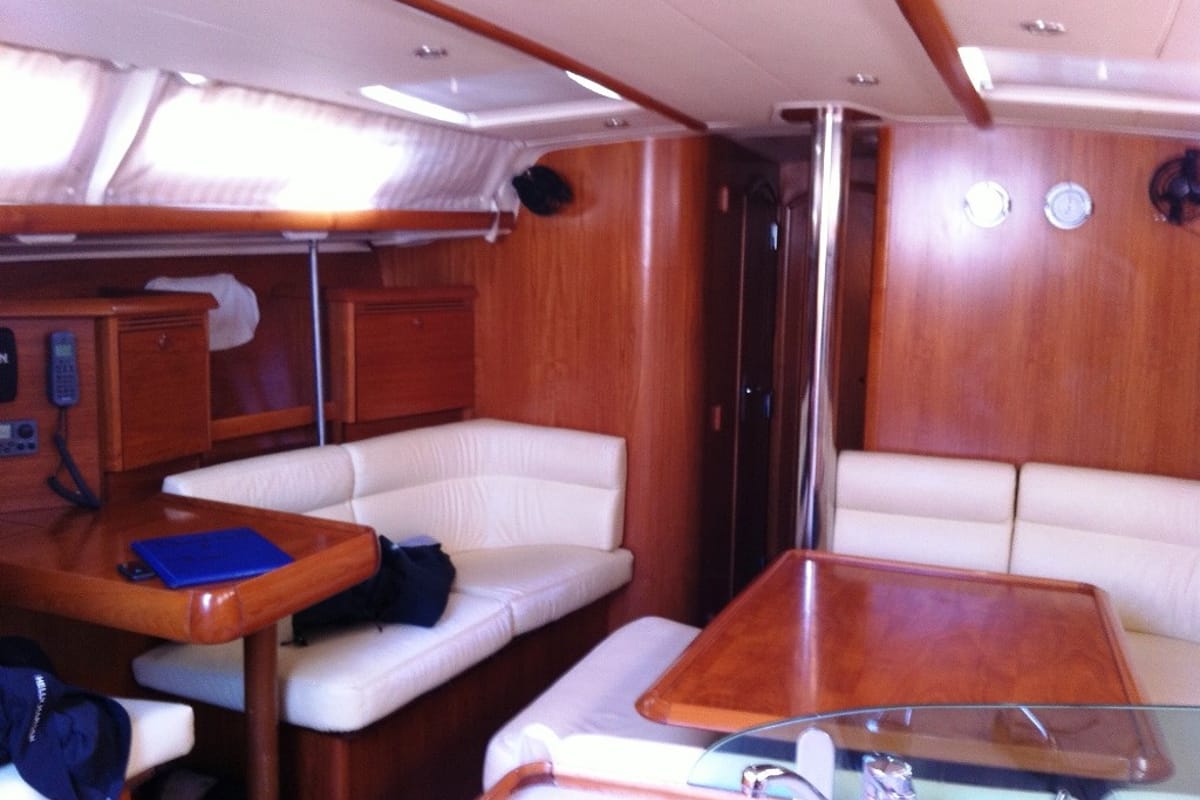 Penelope K, a Jeanneau Sun Odyssey 43 sailboat at Athens, Greece