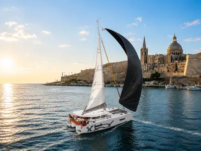 Bossa Nova, a Excess Excess 14 catamaran at Msida, Malta
