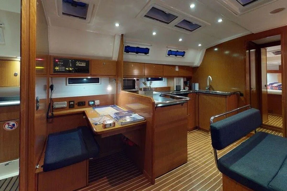 Cabin on Star Isabella , a Bavaria Cruiser 50 sailboat at Punat, Croatia