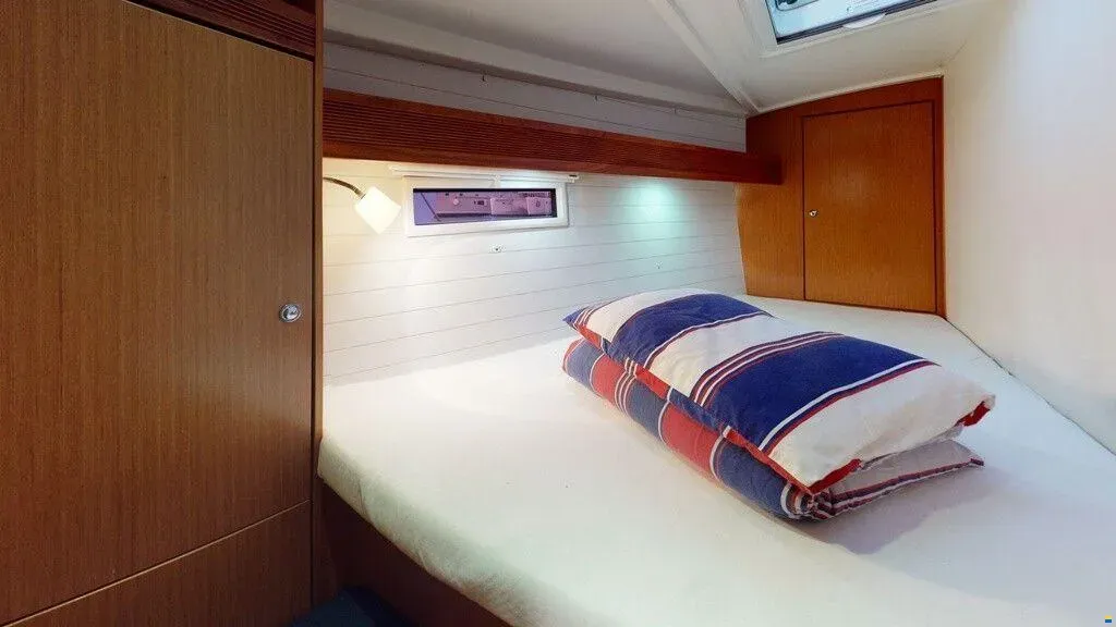 Cabin on Star Isabella , a Bavaria Cruiser 50 sailboat at Punat, Croatia