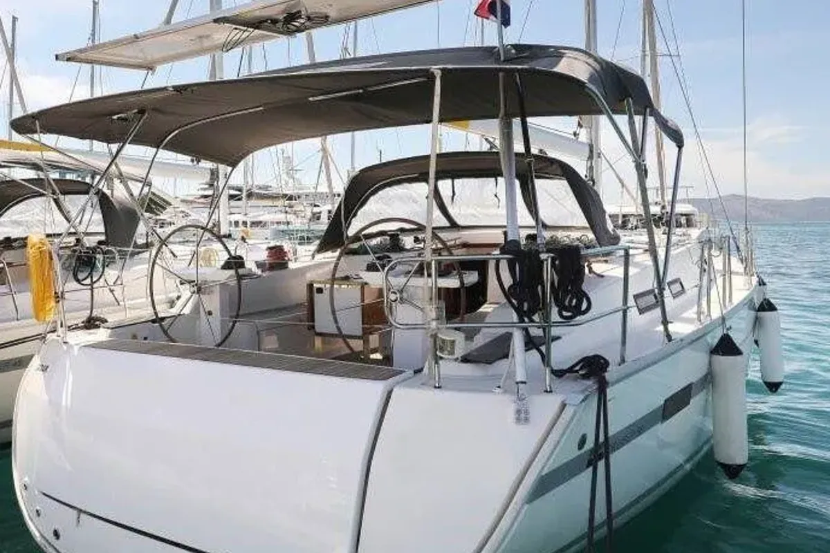 Salon of Star Isabella , a Bavaria Cruiser 50 sailboat at Punat, Croatia